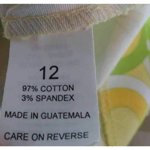 Briggs New York Size 12 Bright Fun Yellow Green Circle Print Jacket Blazer - Picture 5 of 6